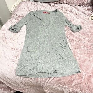Elle gray ultra soft cardigan sweater
